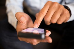 Man using a mobile phone
