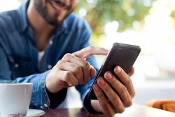 Man using a mobile phone